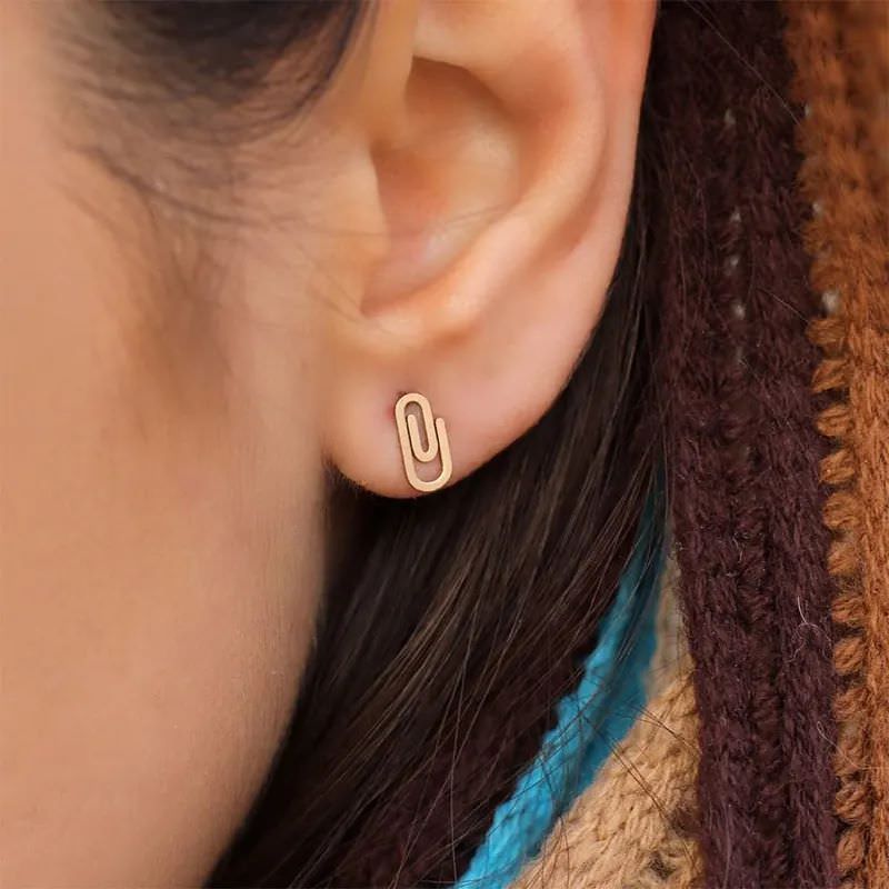 گوشواره طلا 18عیار طرح کلیپر