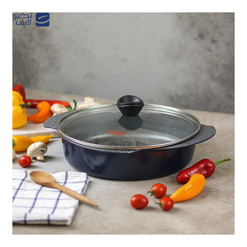 تابه دودسته تکنو مدل پروانه سایز 28 تابه دودسته تکنو مدل پروانه سایز 28