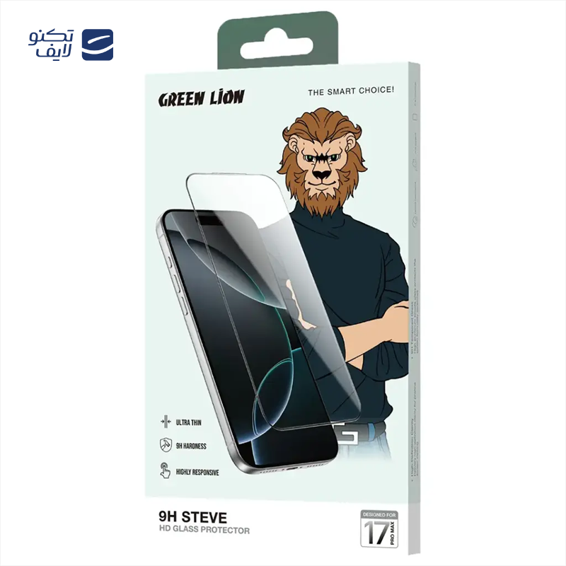 gallery-گلس گوشی اپل iPhone 17 Pro گرین لاین مدل 9H Steve HD copy.png