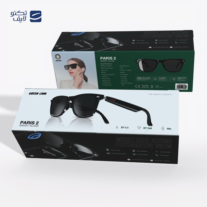 gallery-عینک هوشمند پاورولوجی مدل PWHY1006GDBK Cannes Smart Audio copy.png