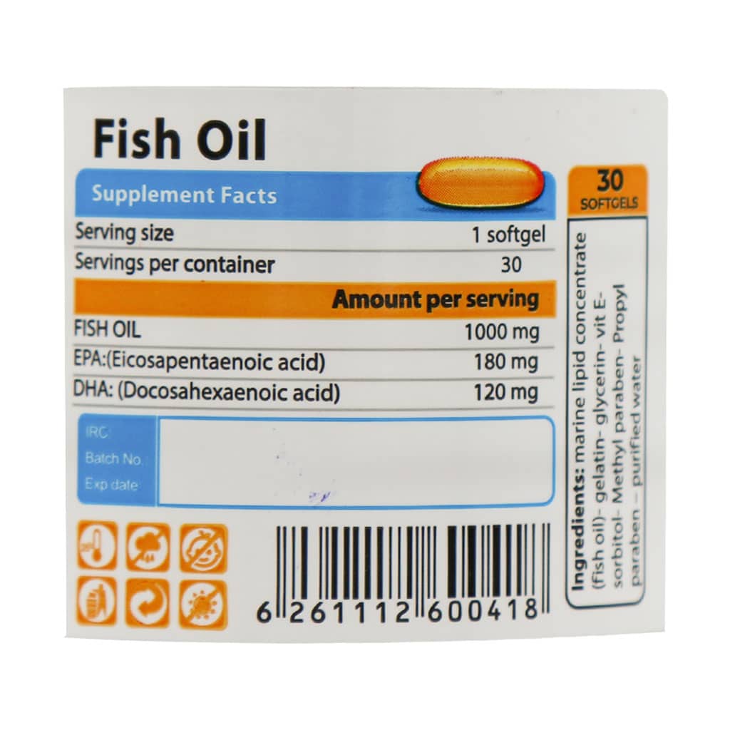 کپسول امگا 3 بدون جیوه مونم اکسیر آفرین آریا 30 عدد