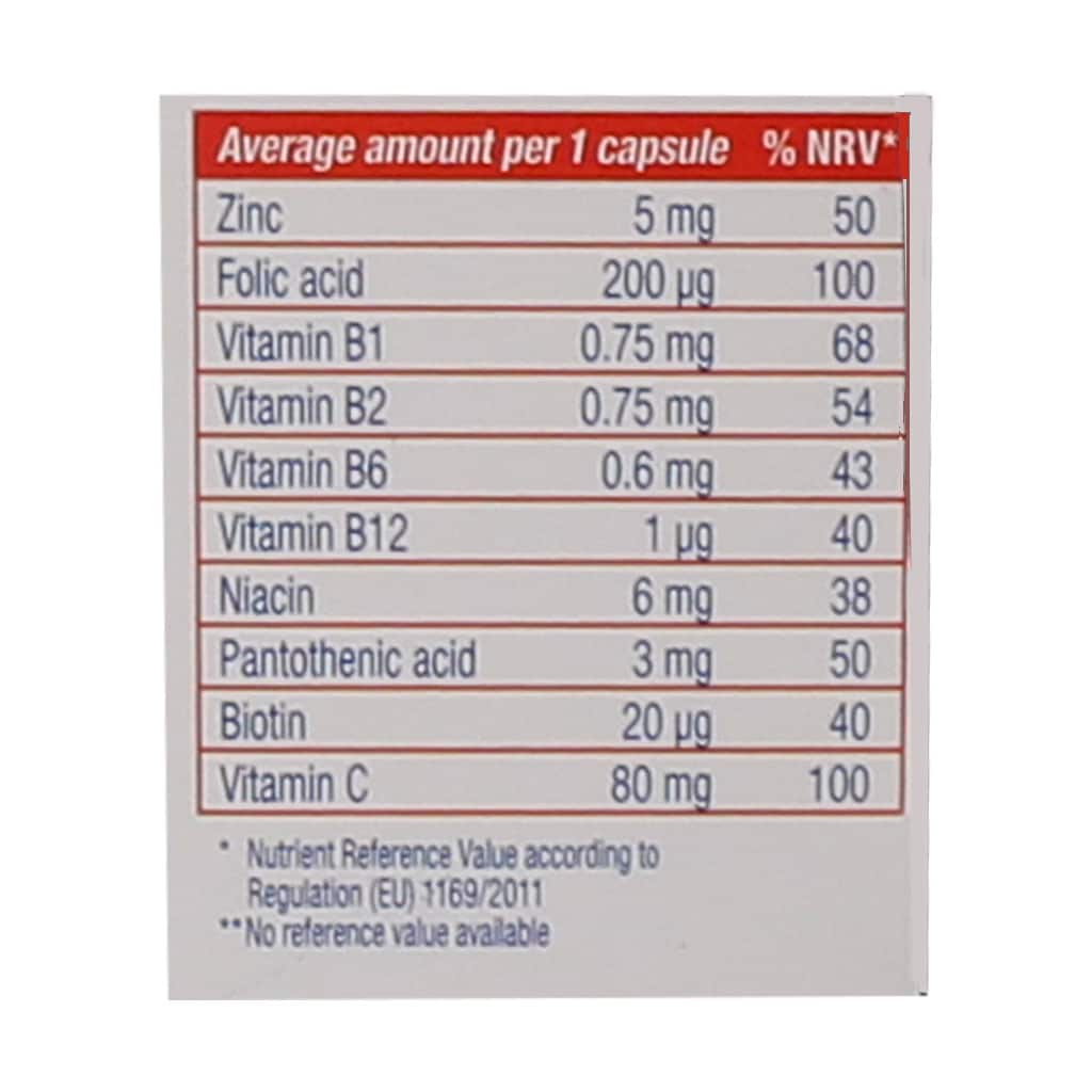 کپسول زینک پلاس فور تینز یوروویتال 60 عدد
