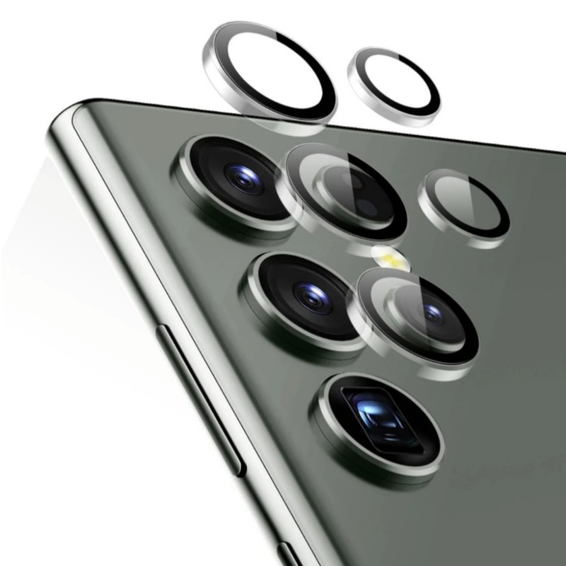 محافظ لنز دوربین شیشه ای اوجی مدل Crystal Shield مناسب برای گوشی موبایل سامسونگ Galaxy S22 Ultra