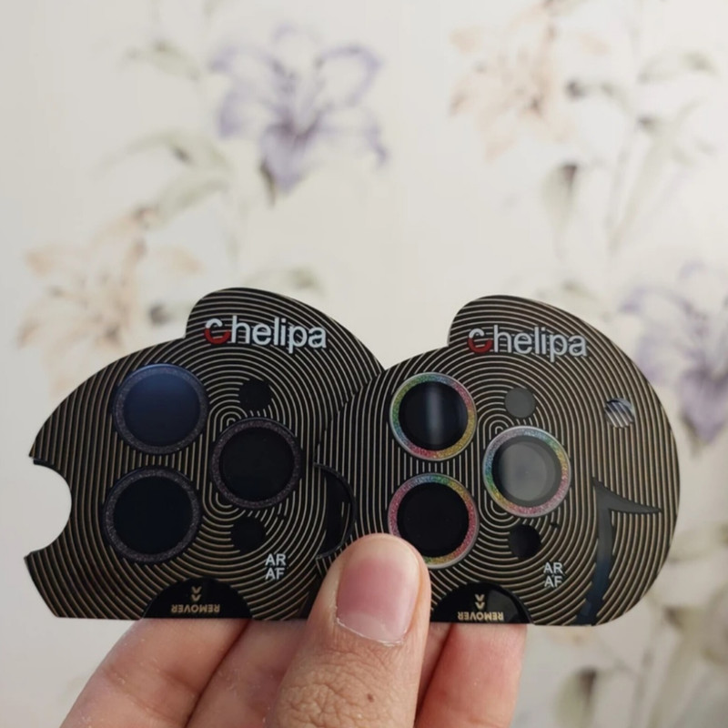 محافظ لنز دوربین شیشه ای اوجی مدل chelipa shine مناسب برای گوشی موبایل اپل iPhone 16 Pro