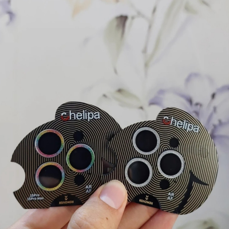 محافظ لنز دوربین شیشه ای اوجی مدل chelipa shine مناسب برای گوشی موبایل اپل iPhone 15 Pro