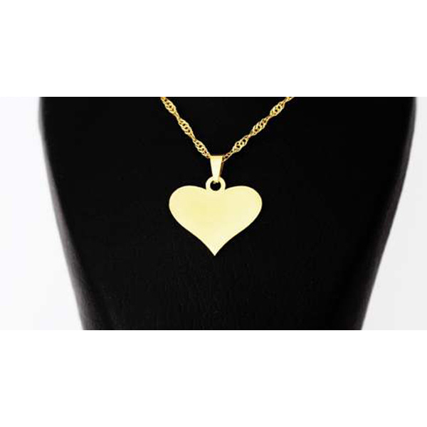آویز گردنبند طلا 18 عیار شمیم گلد گالری طرح قلب کد 0110001
