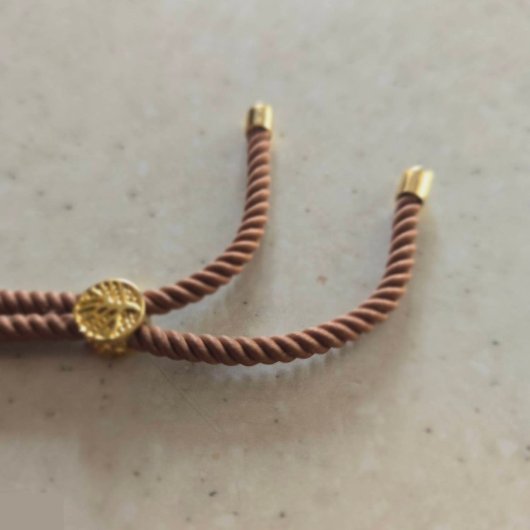 دستبند طلا 18 عیار زنانه شمیم گلد گالری طرح زن و مرد کد D6-26