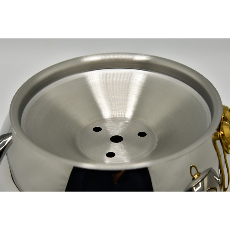 ست کتری و قوری ام جی اس طرح استیل طلایی کد K41014