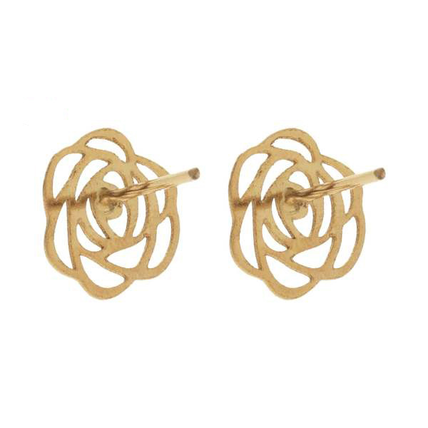 نیم ست طلا 18 عیار زنانه شمیم گلد گالری طرح گل رز