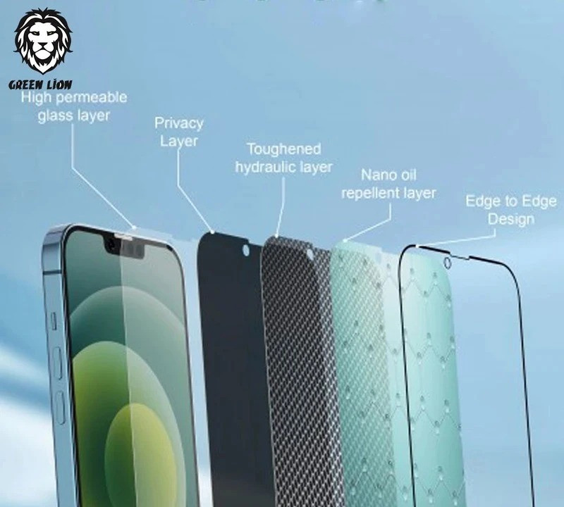 محافظ صفحه نمایش حریم شخصی گرین لاین مدل Diego Pet Priracy مناسب برای گوشی موبایل اپل iPhone 16  Pro Max