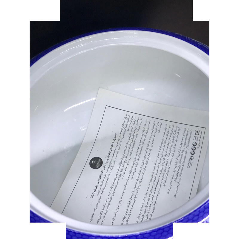 سوپ خوری چینی زرین ایران مدل ایتالیا اف 3650 فلورانس سرمه ای درجه 3