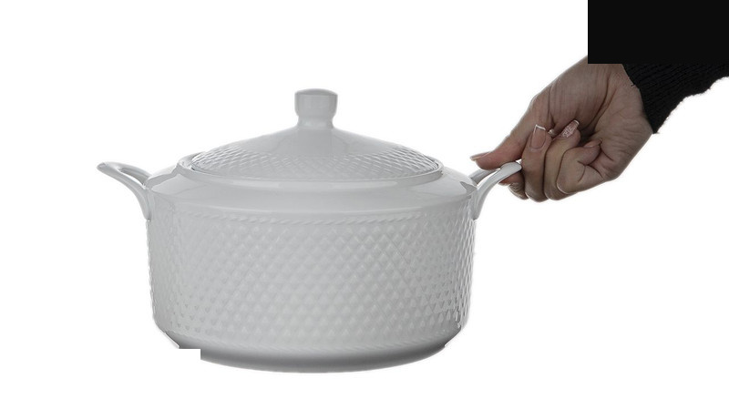 سوپ خوری چینی زرین ایران مدل رادیانس با شیار ملاقه 12 درجه 3