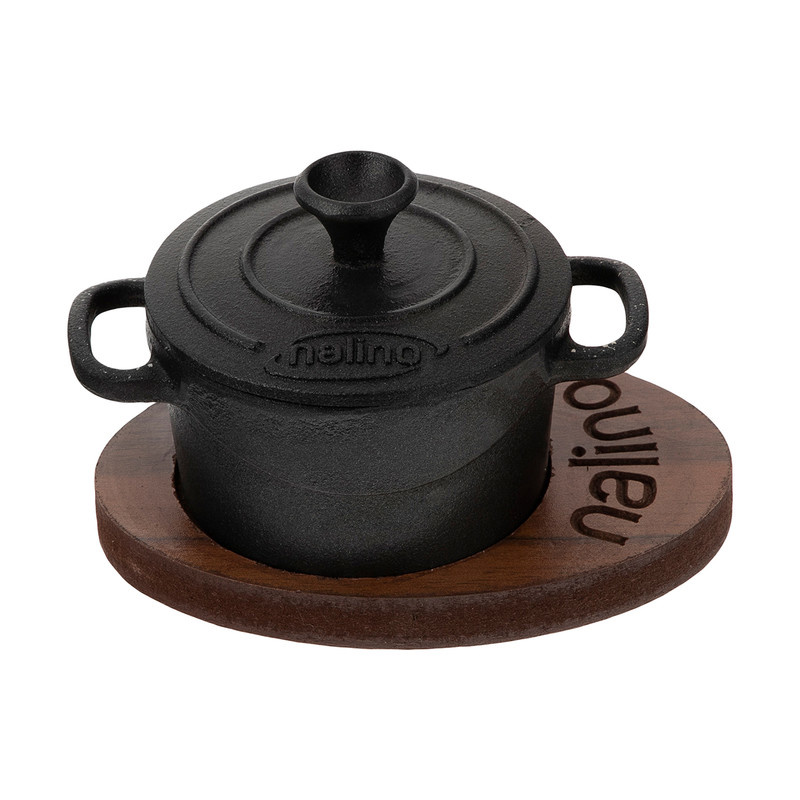 قابلمه چدن نالینو مدل Feleti سایز 10 به همراه استند چوبی