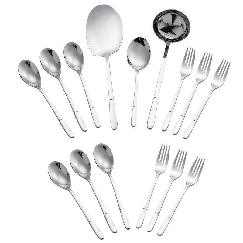 سرویس قاشق و چنگال 15 پارچه جی فی نی مدل G-56