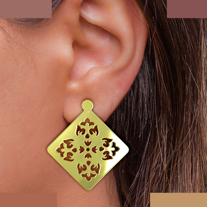 نیم ست طلا 18 عیار زنانه مدوپد مدل لوزی کد NA12207 نیم ست طلا 18 عیار زنانه مدوپد مدل لوزی کد NA12207