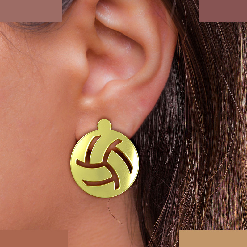 نیم ست طلا 18 عیار زنانه مدوپد مدل توپ والیبال کد NA12257