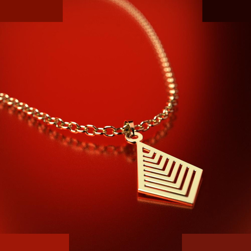 نیم ست طلا 18 عیار زنانه مدوپد مدل لوزی کد NA13032