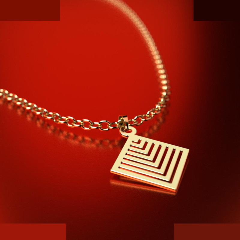 نیم ست طلا 18 عیار زنانه مدوپد مدل لوزی کد NA13037