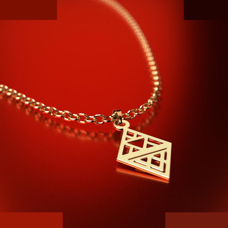 نیم ست طلا 18 عیار زنانه مدوپد مدل لوزی کد NA13121