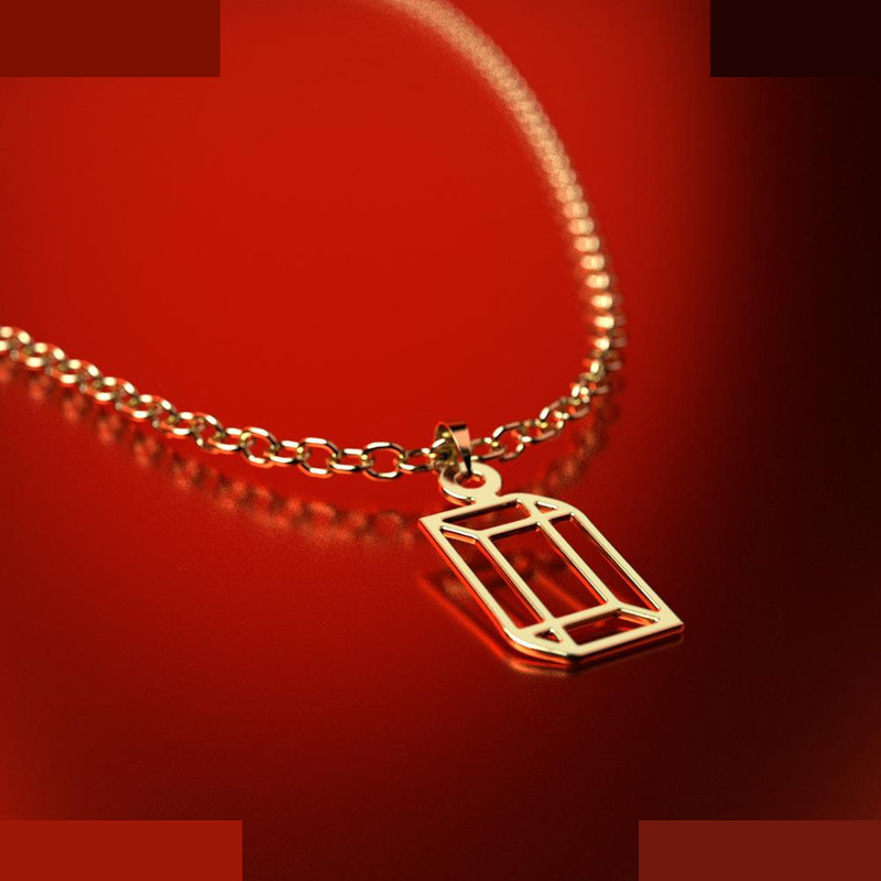 نیم ست طلا 18 عیار زنانه مدوپد مدل مکعب کد NA13205