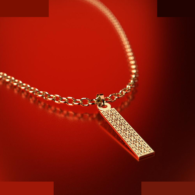 نیم ست طلا 18 عیار زنانه مدوپد مدل مستطیل کد NA13875