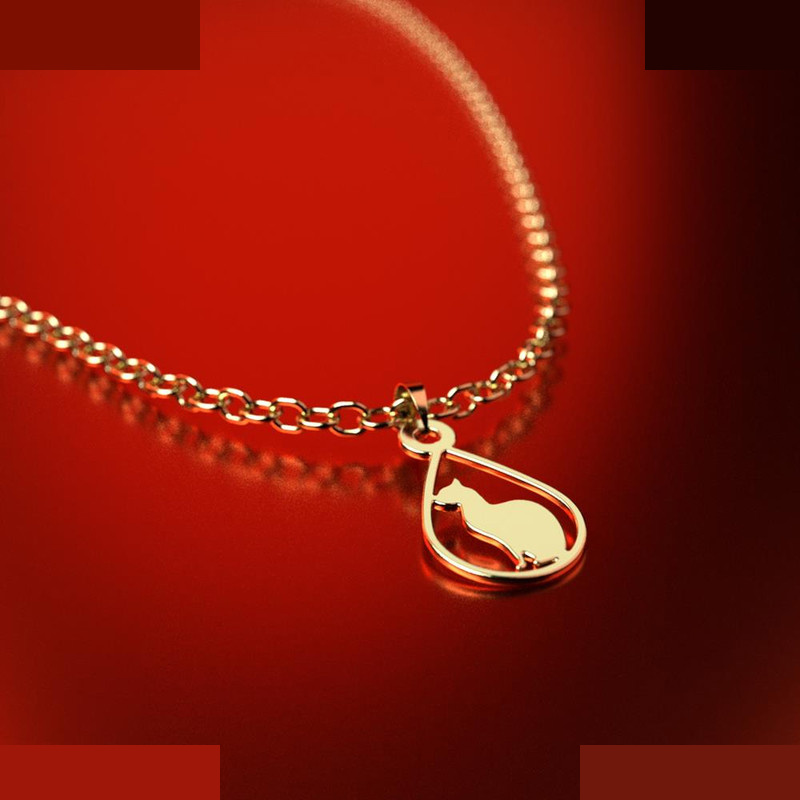 نیم ست طلا 18 عیار زنانه مدوپد مدل گربه کد NA14011