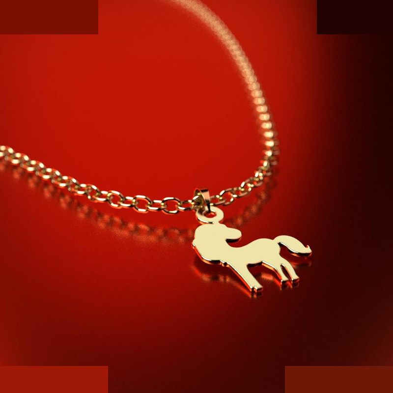 نیم ست طلا 18 عیار زنانه مدوپد مدل یونیکورن کد NA14031