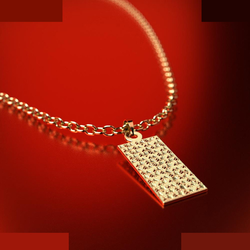 نیم ست طلا 18 عیار زنانه مدوپد مدل مستطیل کد NA14214