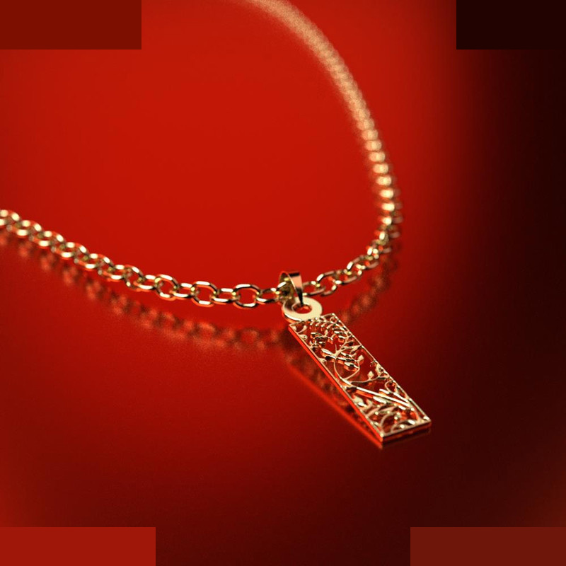 نیم ست طلا 18 عیار زنانه مدوپد مدل مستطیل کد NA14462