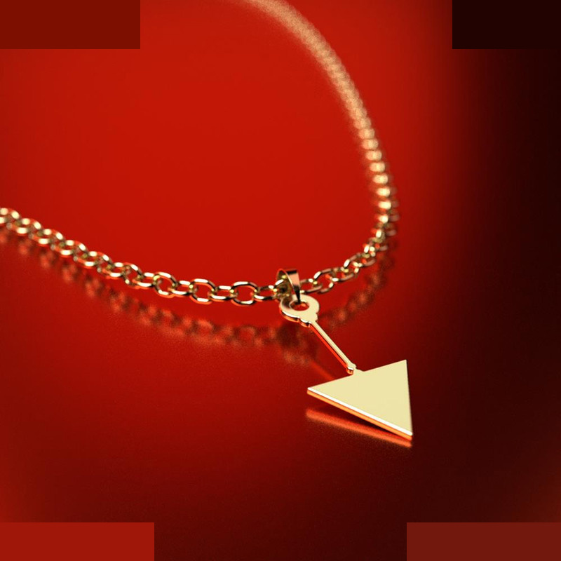 نیم ست طلا 18 عیار زنانه مدوپد مدل مثلث کد NA14656