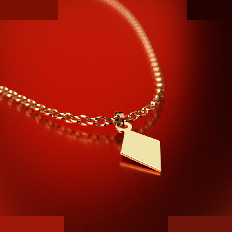 نیم ست طلا 18 عیار زنانه مدوپد مدل لوزی کد NA14869