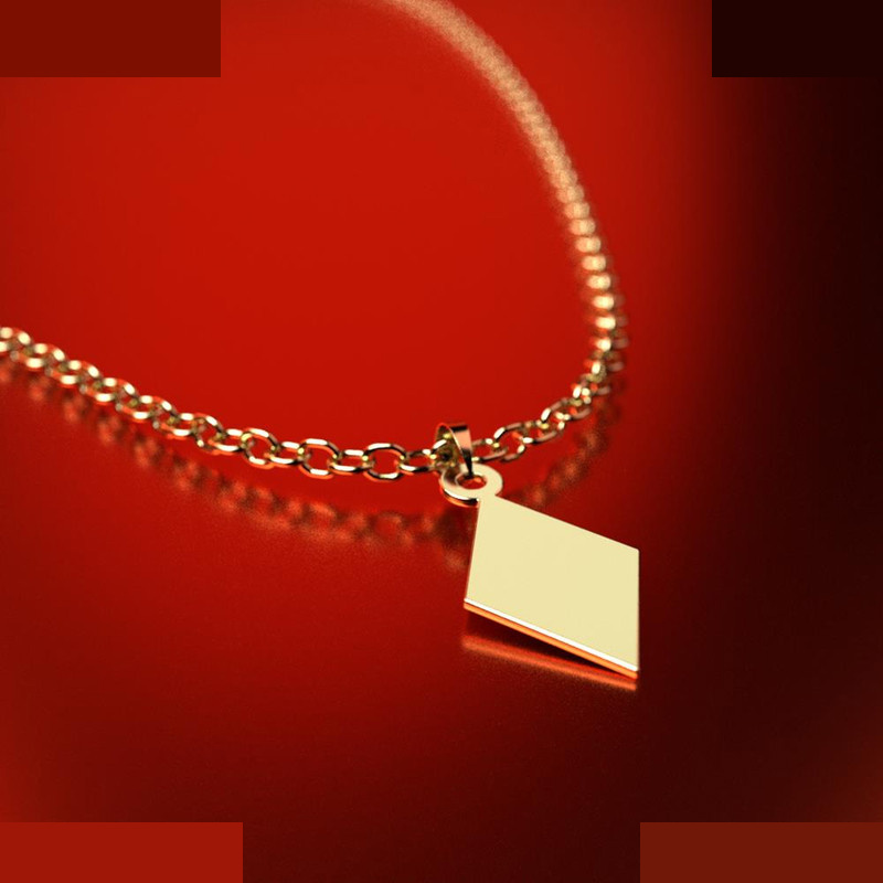 نیم ست طلا 18 عیار زنانه مدوپد مدل لوزی کد NA14871