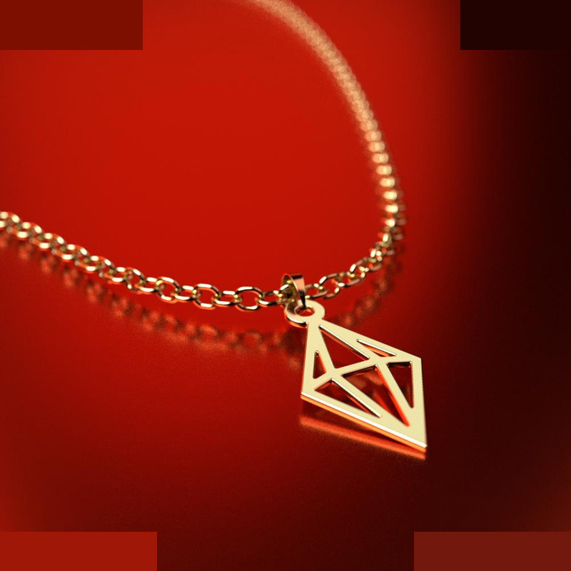 نیم ست طلا 18 عیار زنانه مدوپد مدل لوزی کد NA14941