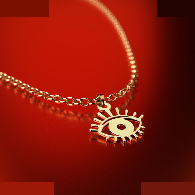 نیم ست طلا 18 عیار زنانه مدوپد مدل چشم کد NA15010