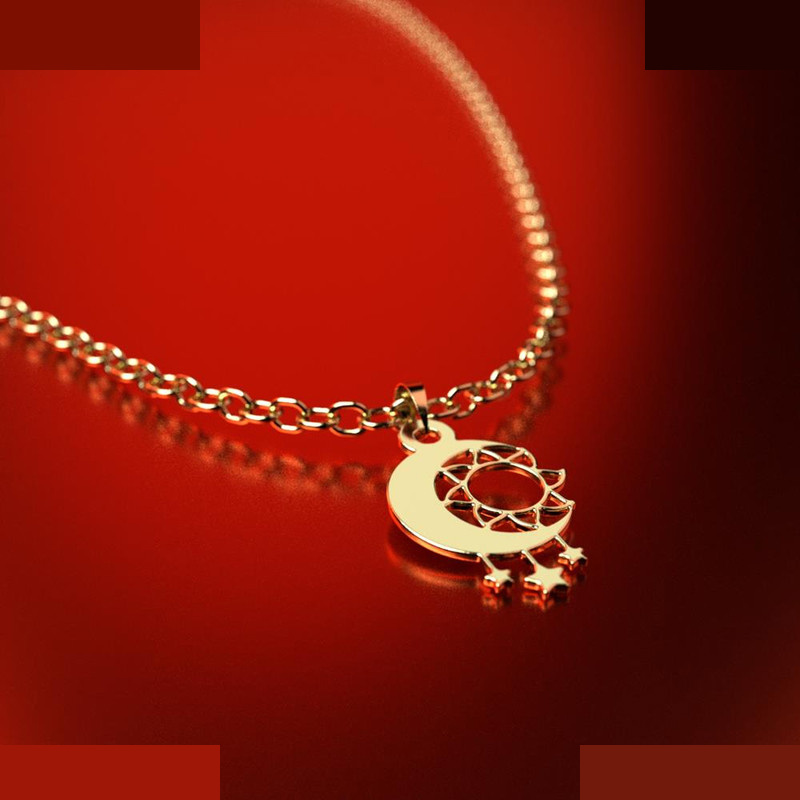 نیم ست طلا 18 عیار زنانه مدوپد مدل ماه کد NA15020