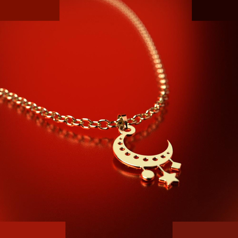 نیم ست طلا 18 عیار زنانه مدوپد مدل ماه کد NA15039