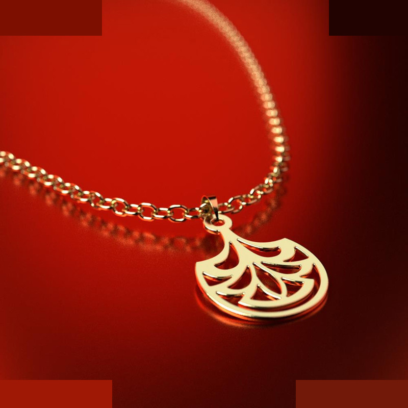 نیم ست طلا 18 عیار زنانه مدوپد مدل اسلیمی کد NA15282