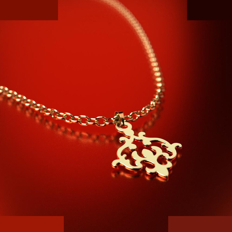 نیم ست طلا 18 عیار زنانه مدوپد مدل اسلیمی کد NA15317