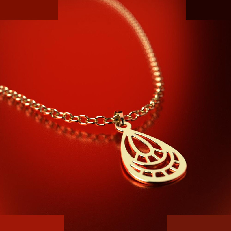 نیم ست طلا 18 عیار زنانه مدوپد مدل اسلیمی کد NA15334