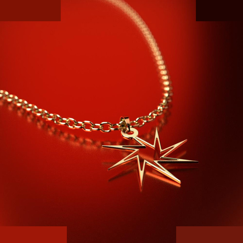 نیم ست طلا 18 عیار زنانه مدوپد مدل ستاره کد NA15561