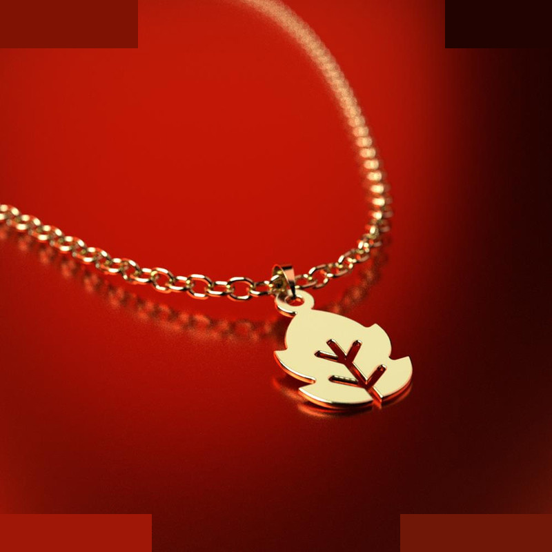 نیم ست طلا 18 عیار زنانه مدوپد مدل برگ کد NA16018