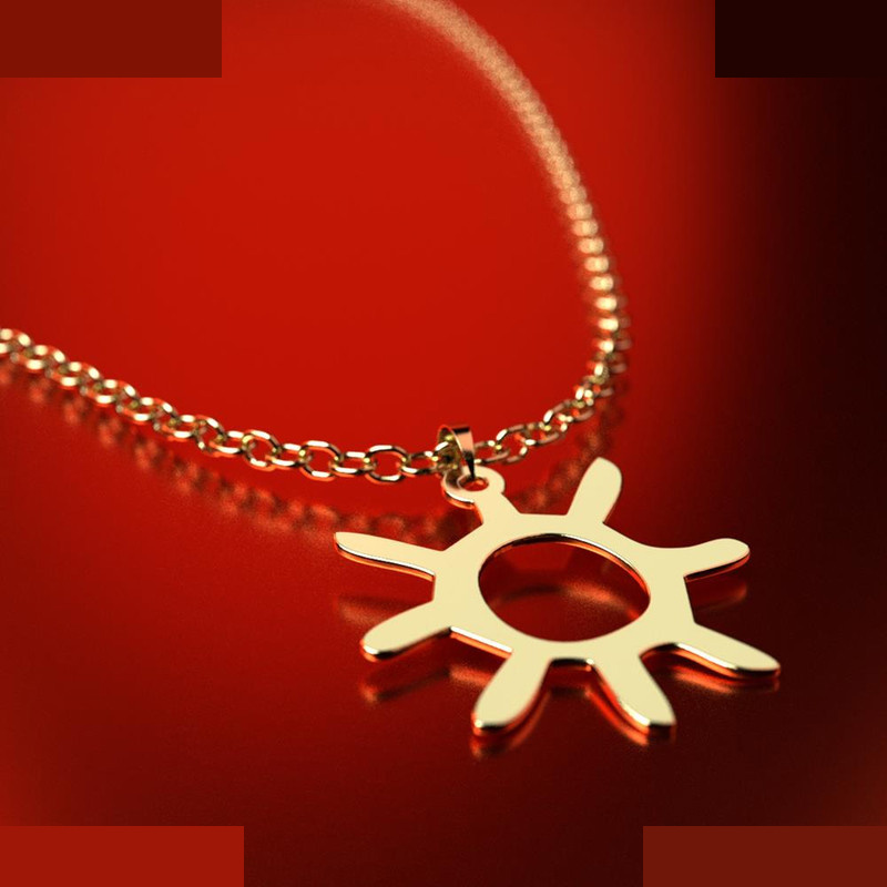 نیم ست طلا 18 عیار زنانه مدوپد مدل خورشید کد NA16172