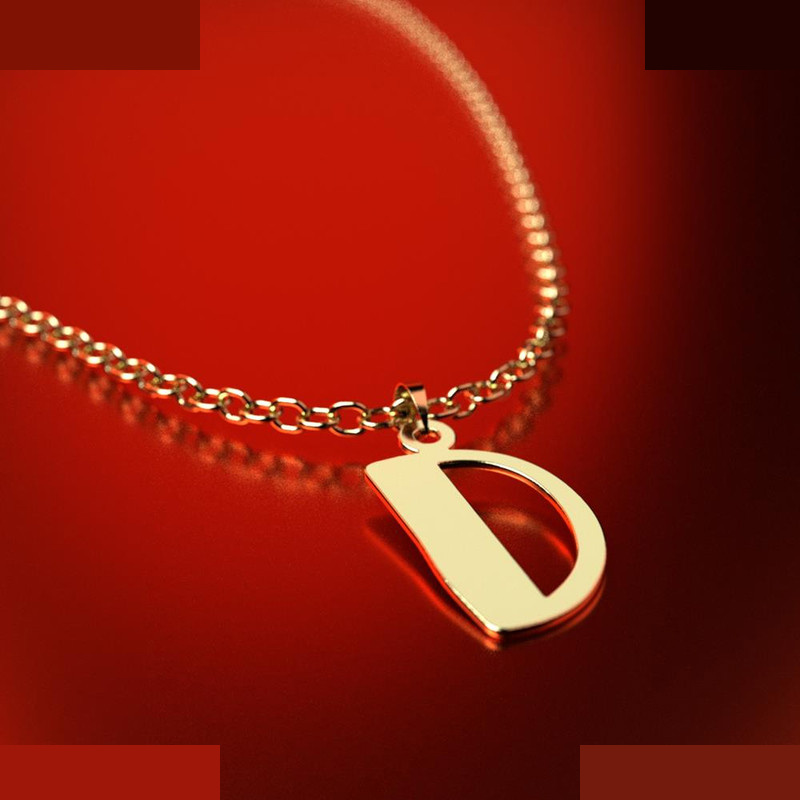 نیم ست طلا 18 عیار زنانه مدوپد مدل حرف D کد NA16710