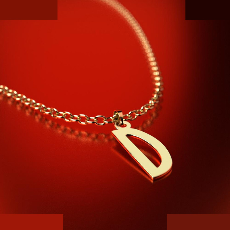 نیم ست طلا 18 عیار زنانه مدوپد مدل حرف D کد NA16736