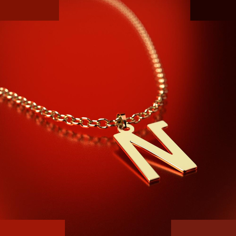 نیم ست طلا 18 عیار زنانه مدوپد مدل حرف N کد NA16746