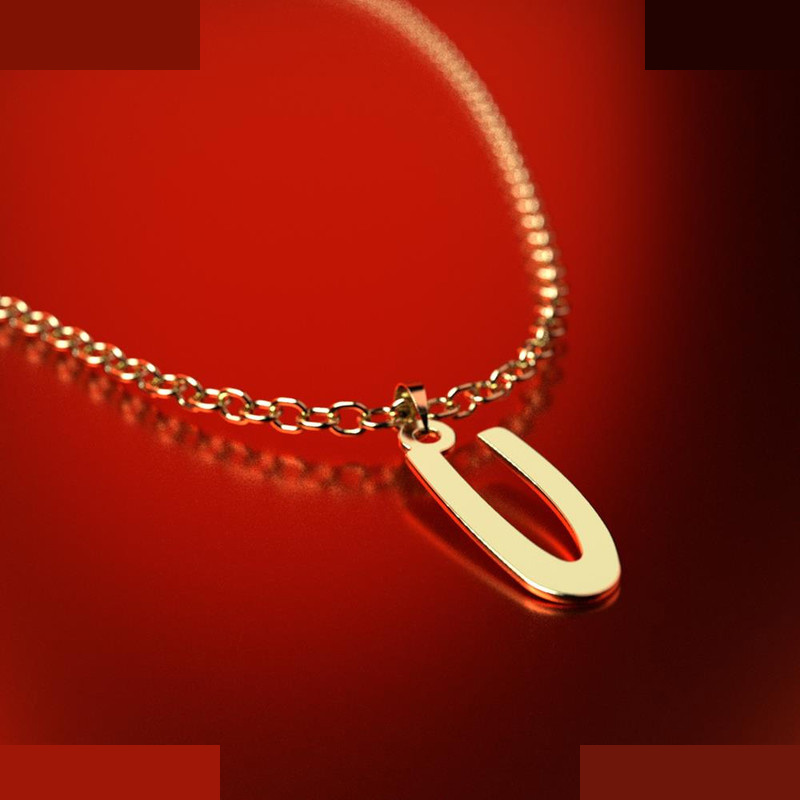 نیم ست طلا 18 عیار زنانه مدوپد مدل حرف U کد NA16753