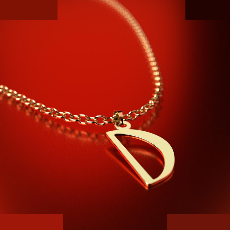 نیم ست طلا 18 عیار زنانه مدوپد مدل حرف D کد NA16764