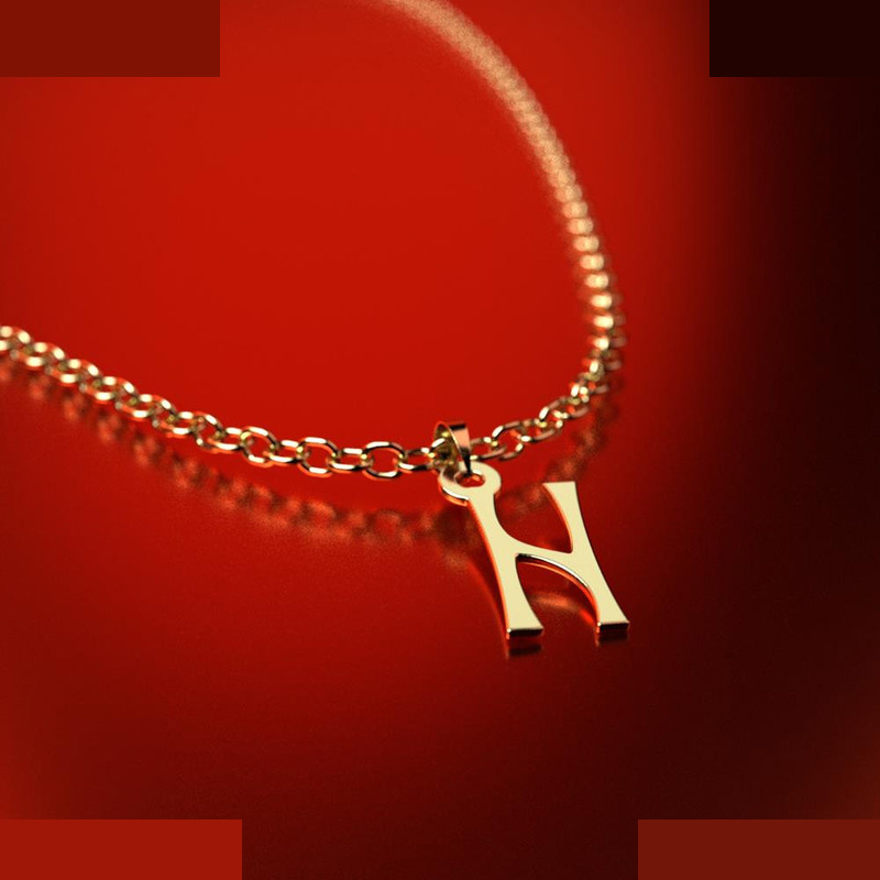 نیم ست طلا 18 عیار زنانه مدوپد مدل حرف H کد NA17128