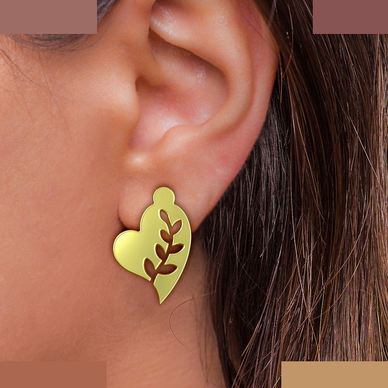 نیم ست طلا 18 عیار زنانه مدوپد مدل قلب کد NA11117