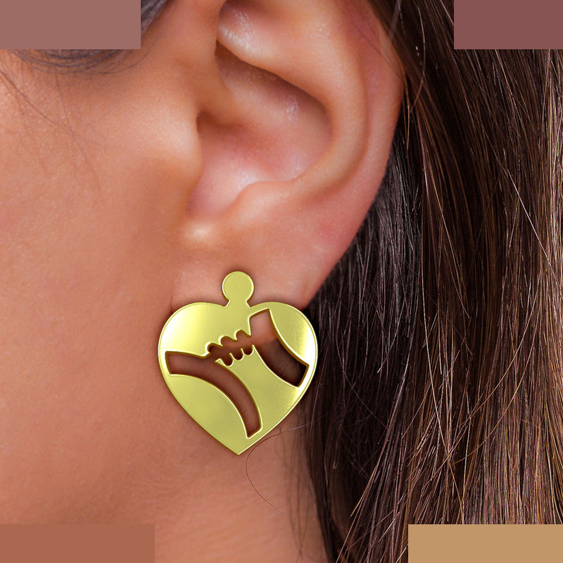 نیم ست طلا 18 عیار زنانه مدوپد مدل قلب کد NA11175